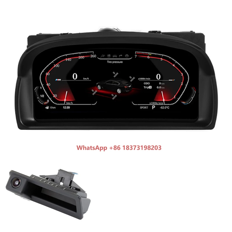 

New 2025 12.3" Linux Car Dashboard Panel with IPS Touch Screen HD Resolution for X1 E84 2009-2014 Virtual Speedometer