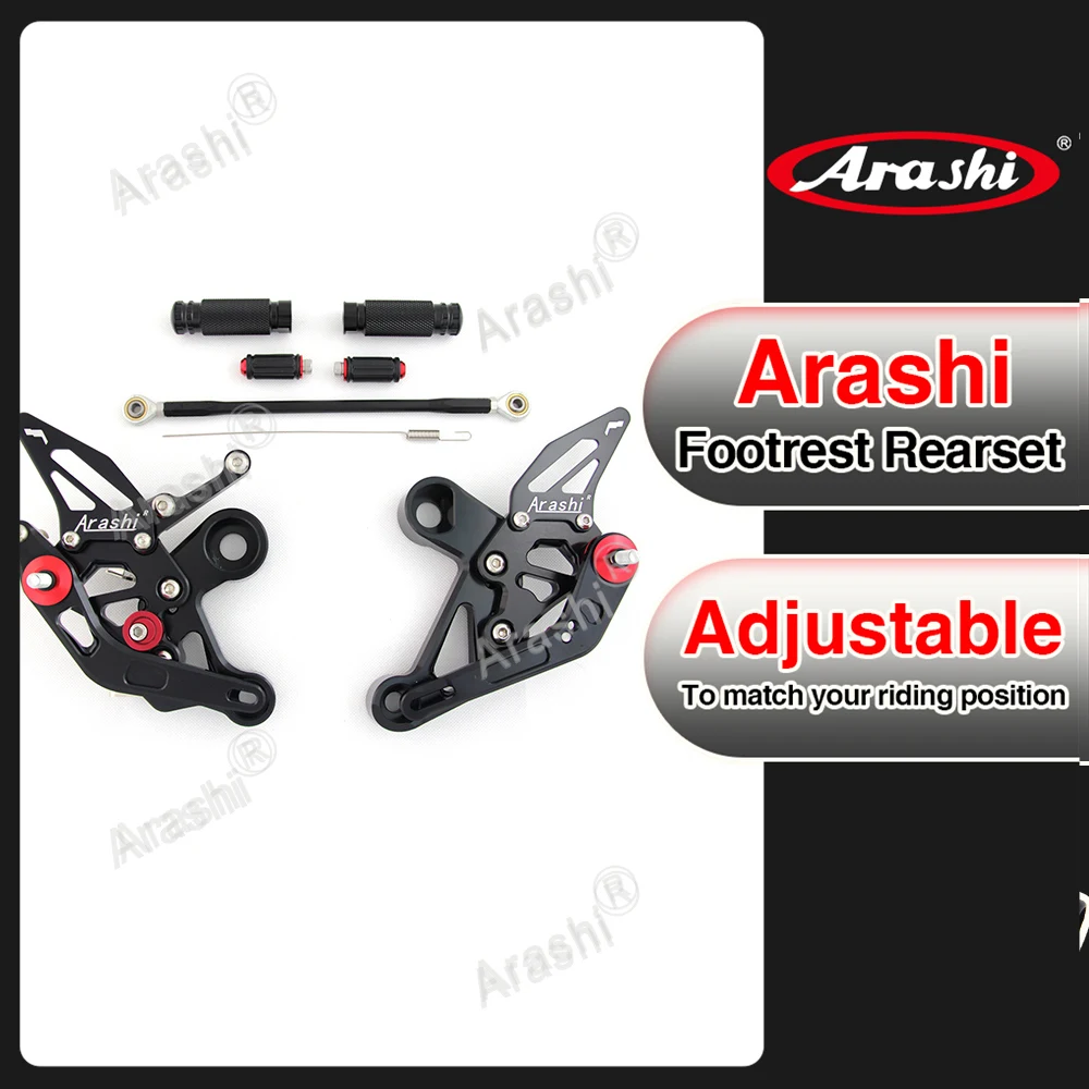 Arashi Motorcycle CNC Adjustable Rearset Footrest FootPegs FJ-09 XSR900 2014 2015 2016 2017 2018 2019 2020 FJ09 GP QS Shift