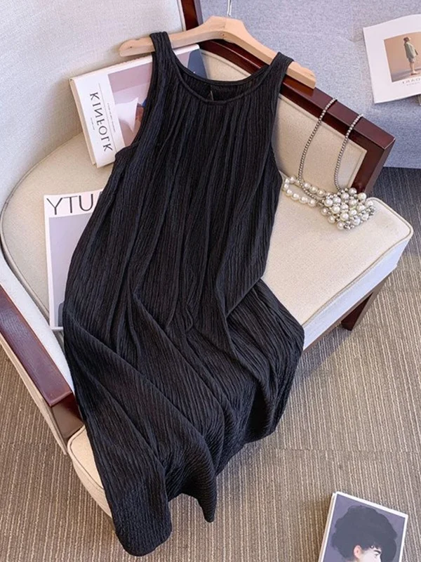 

Женское летнее платье больших размеров (300 Pou) для беременных, А-силуэт, миди, комфортное, свободного кроя, с круглым вырезом