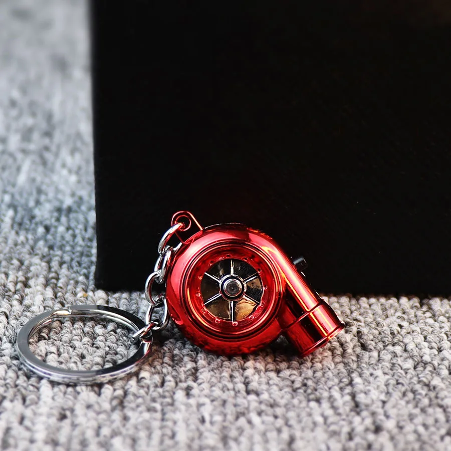 Durable Key Decor Decorating with Sound Key Holder Glowing Turbocharger Keychain Spinning Ornament Hanging