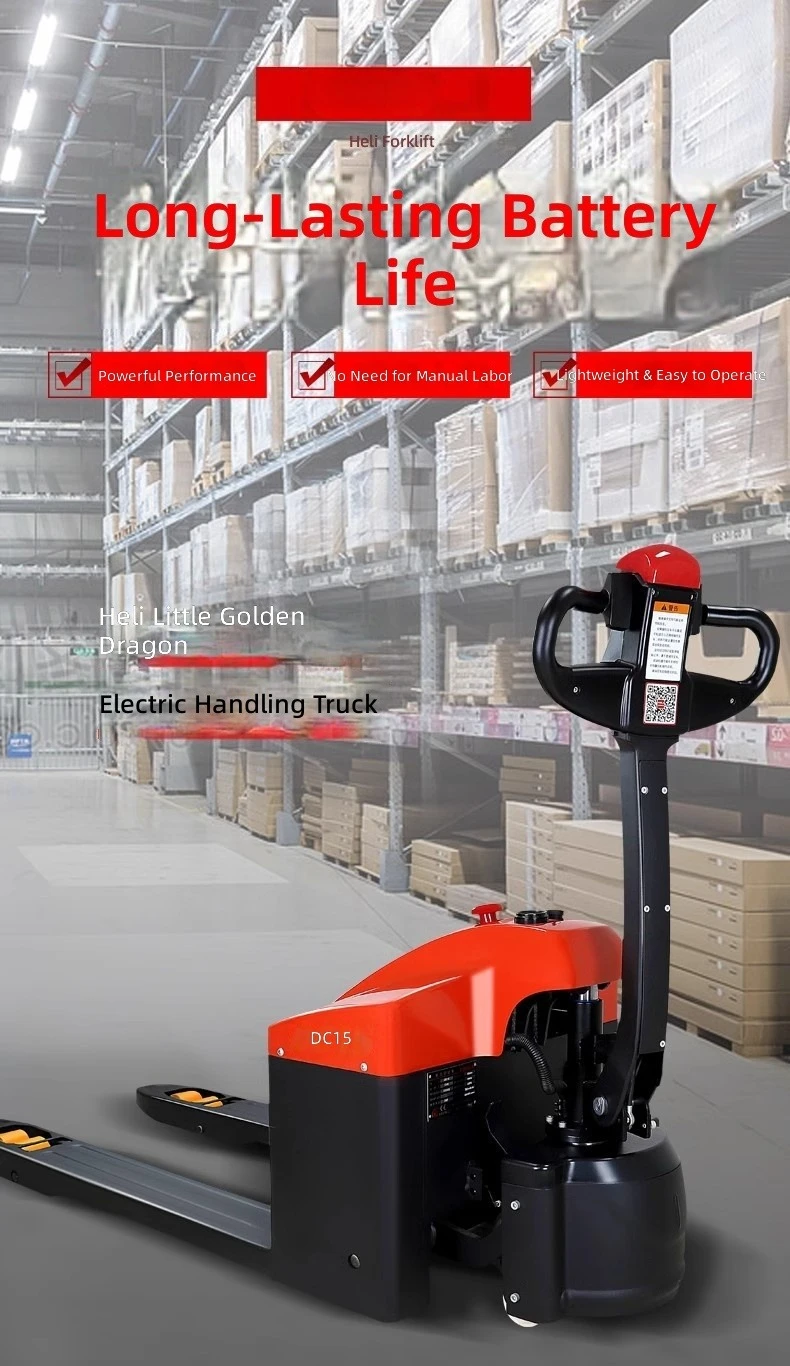 Electric Forklift 1.5 Ton, Small Hydraulic Lifting Pallet Truck, 2 Ton Electric Tugger, Warehouse Handling Equipment