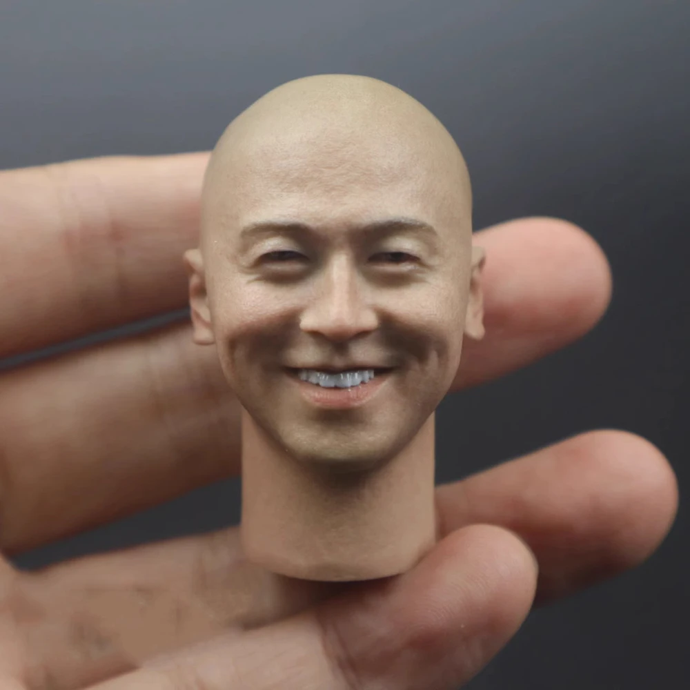 1/6 Asia Orient Comic Player Bald Version Lei Jiayin Male Head Sculpt Carving Toys Model For 12