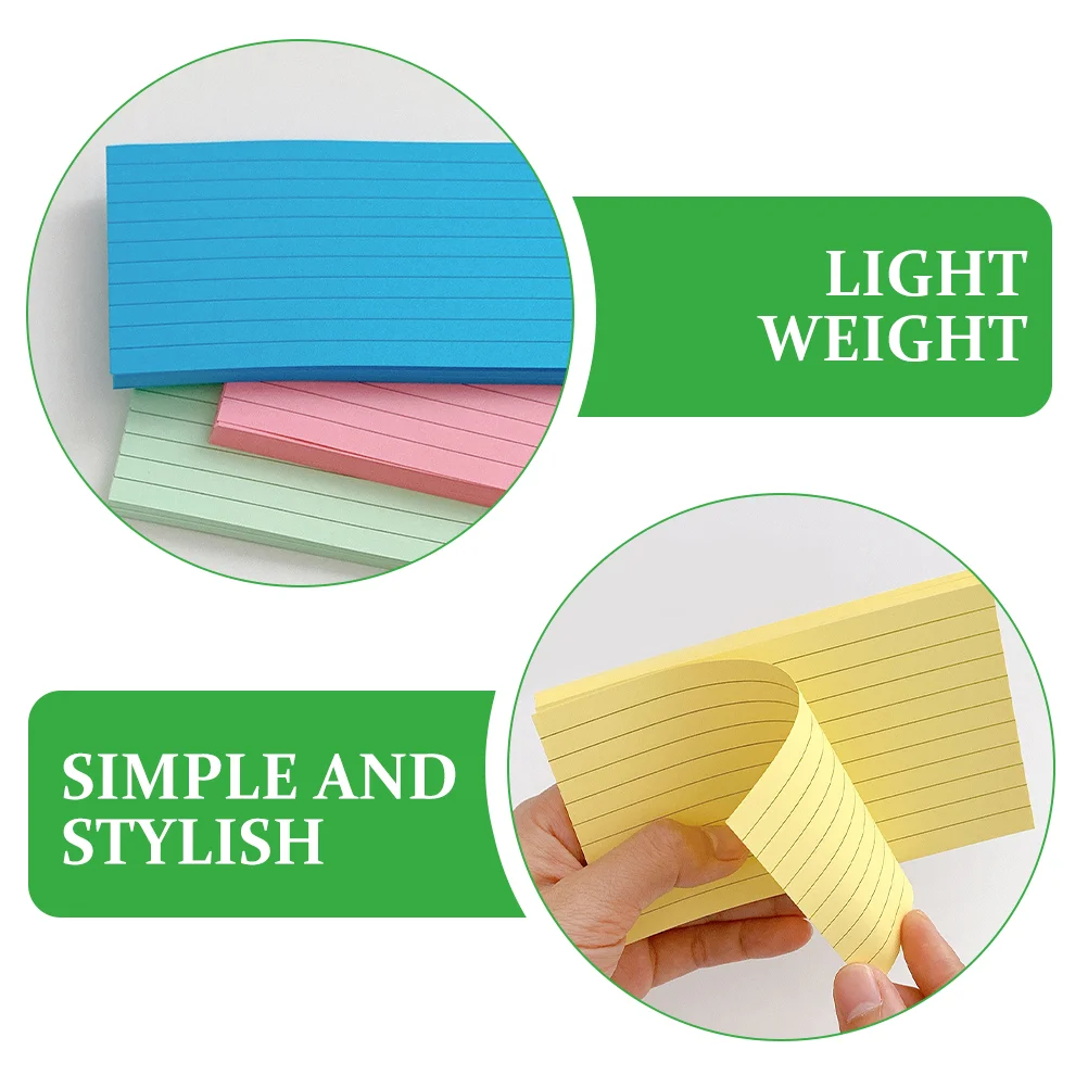 500 Sheets Colored Index Cards Sticky Notes Multi-function Thickened Blank Portable