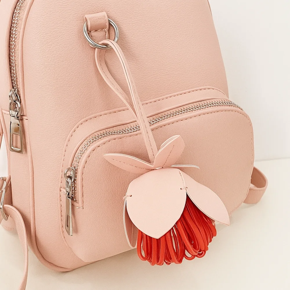 

Модный кожаный брелок-подвеска в виде цветка ручной работы для ключей от машины, креативный кожаный брелок для сумки, женский аксессуар