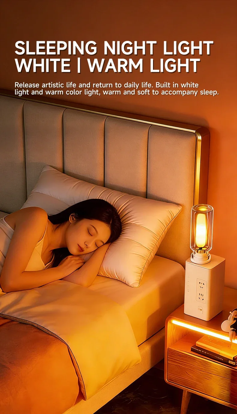 Auto-USB-Ambientelicht Schlafzimmer Camping Tragbares RGB-Regenbogen-Nachtlicht Plug-and-Play LED-Ambientelicht Dekorative Beleuchtung – Detail 9