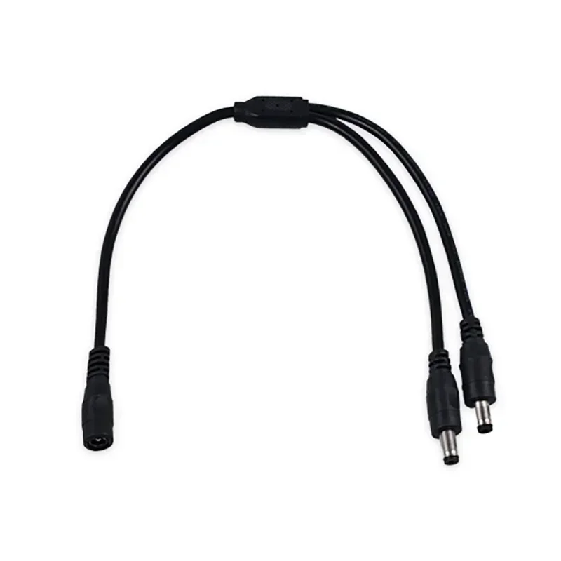 Wtyczka rozdzielacz mocy 12V DC 1 żeńska do 2 3 4 5 6 8 przewód CCTV męska kabel kamery akcesoria do monitoringu Adapter do zasilacza 2.1*5.5mm