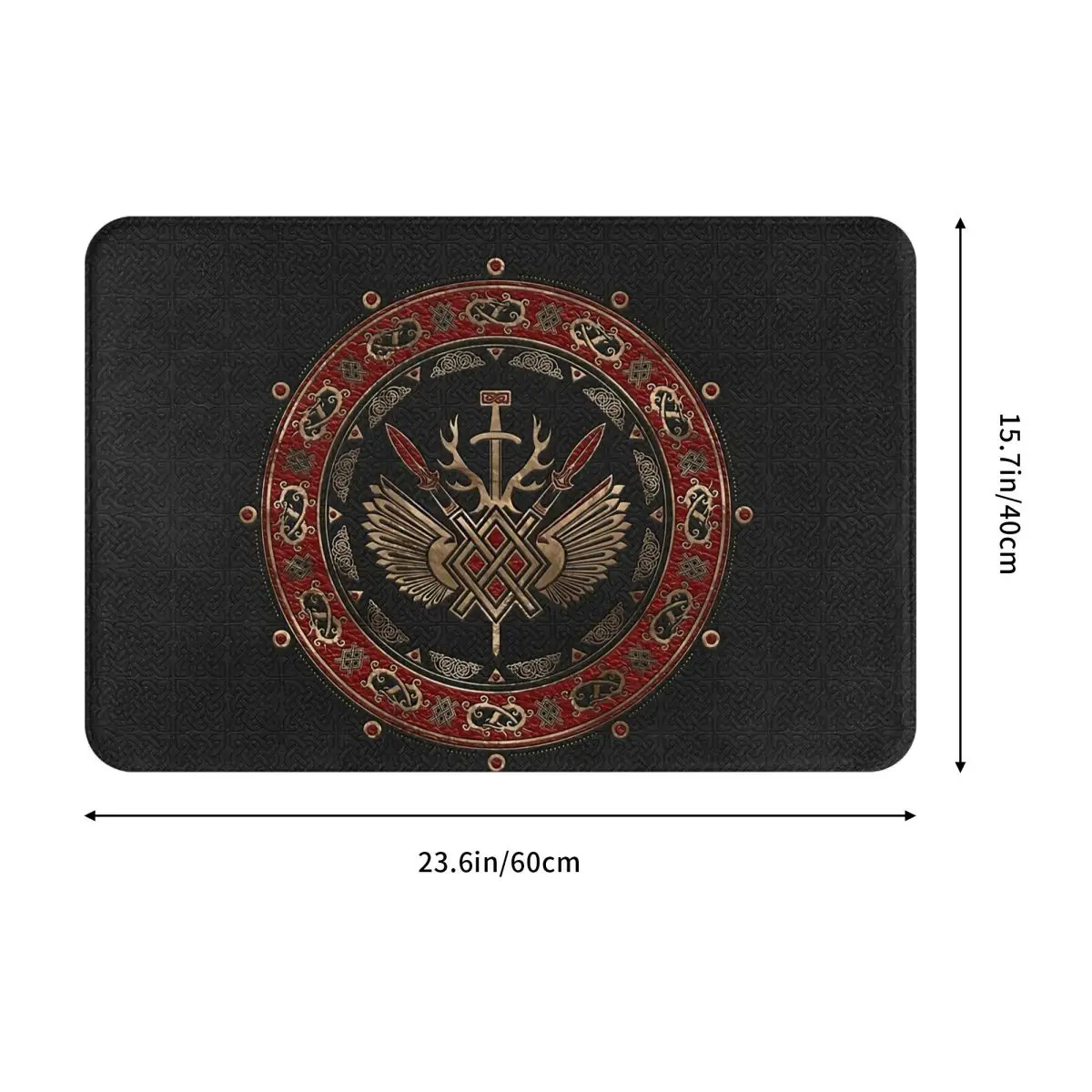 Vikings Non-slip Doormat Gungnir Spear Of Odin Bath Bedroom Mat Prayer Carpet Flannel Modern Decor