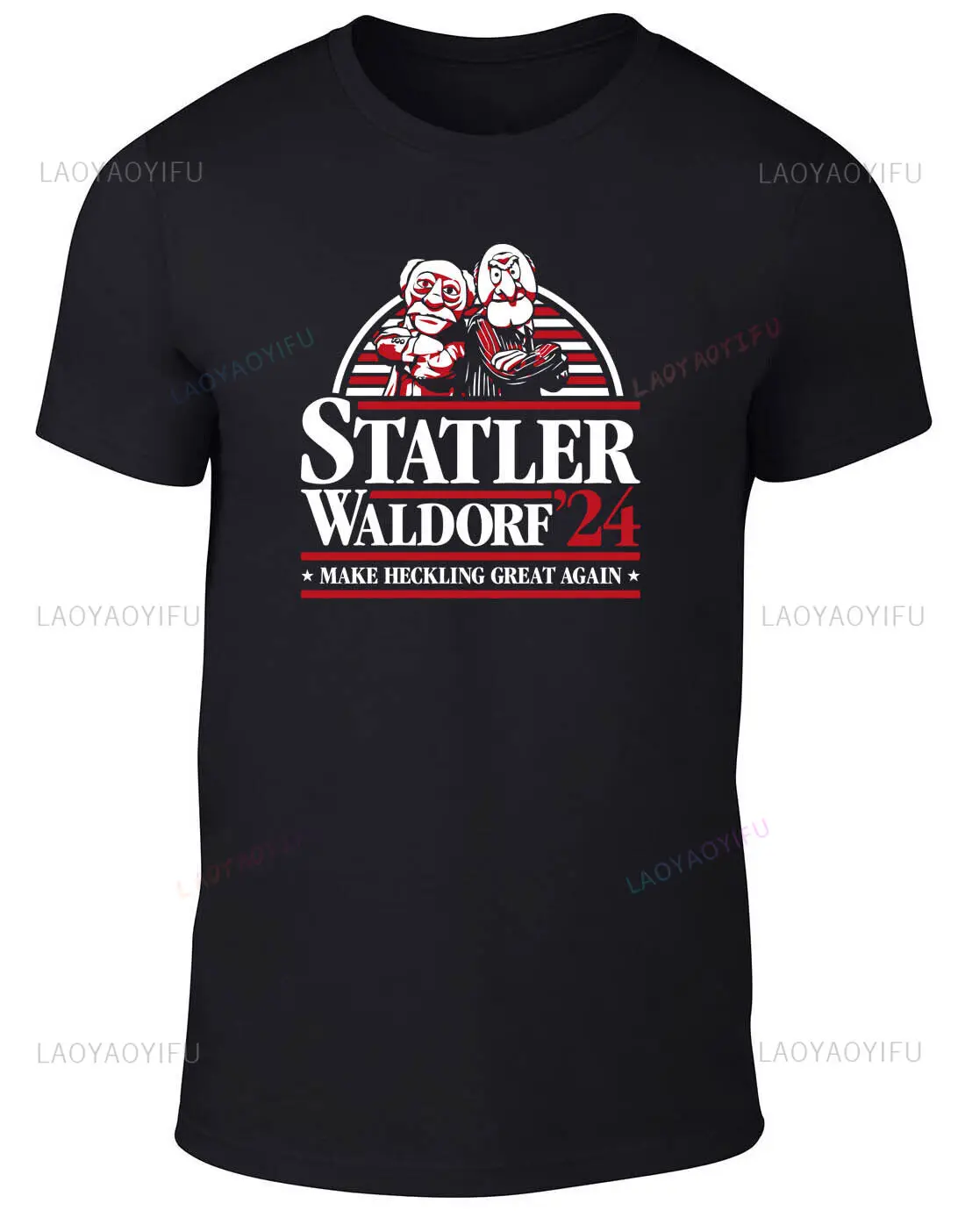 Statler and Waldorf Muppets Make Heckling Great Again Direct To Garment Printed T-shirt Woman Man Vintage Show Cotton T Shirts