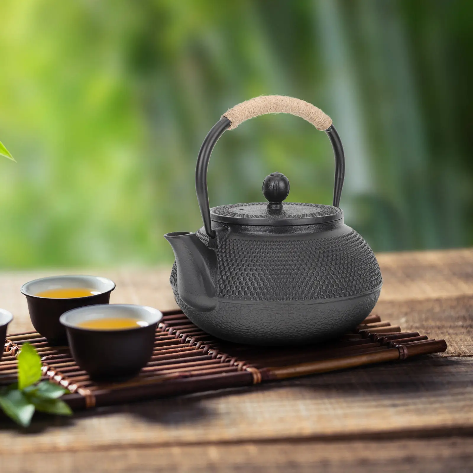 Small Tetsubin Iron Teapot Retro Cast Iron Teapot for Home Use with Infuser Comfortable Handle Heat Insulated Tea Kettle