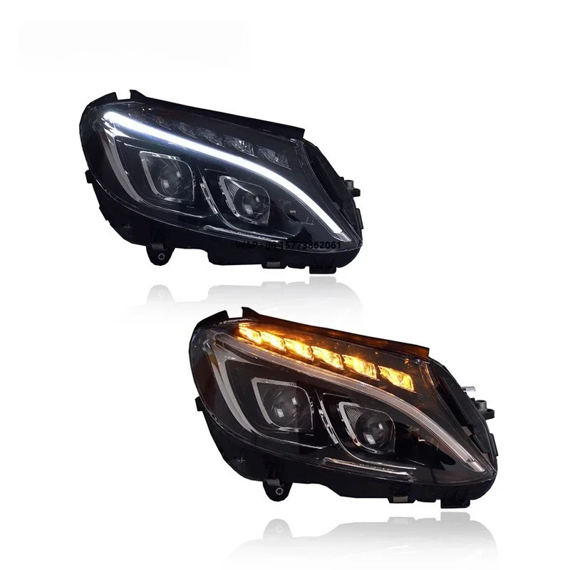 

1 Unit for Models of C-Class W205 Headlight Assembly Modification with Low Rise and High Configuration Dual Lens Light
