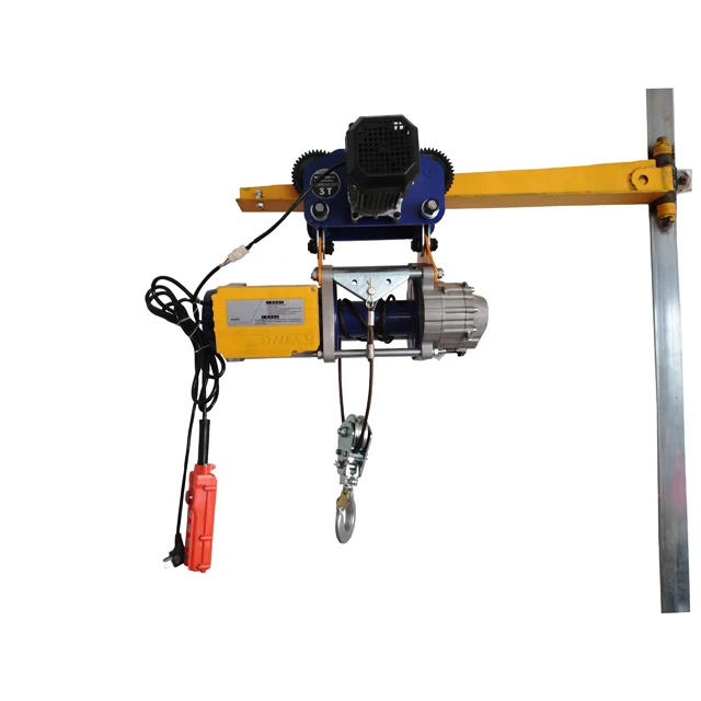 

New Design 2 Ton 220V 30m Aluminum Shell Electric Winch Hoist With Pulley Hook Use To Lift Product Hoisting Equipment