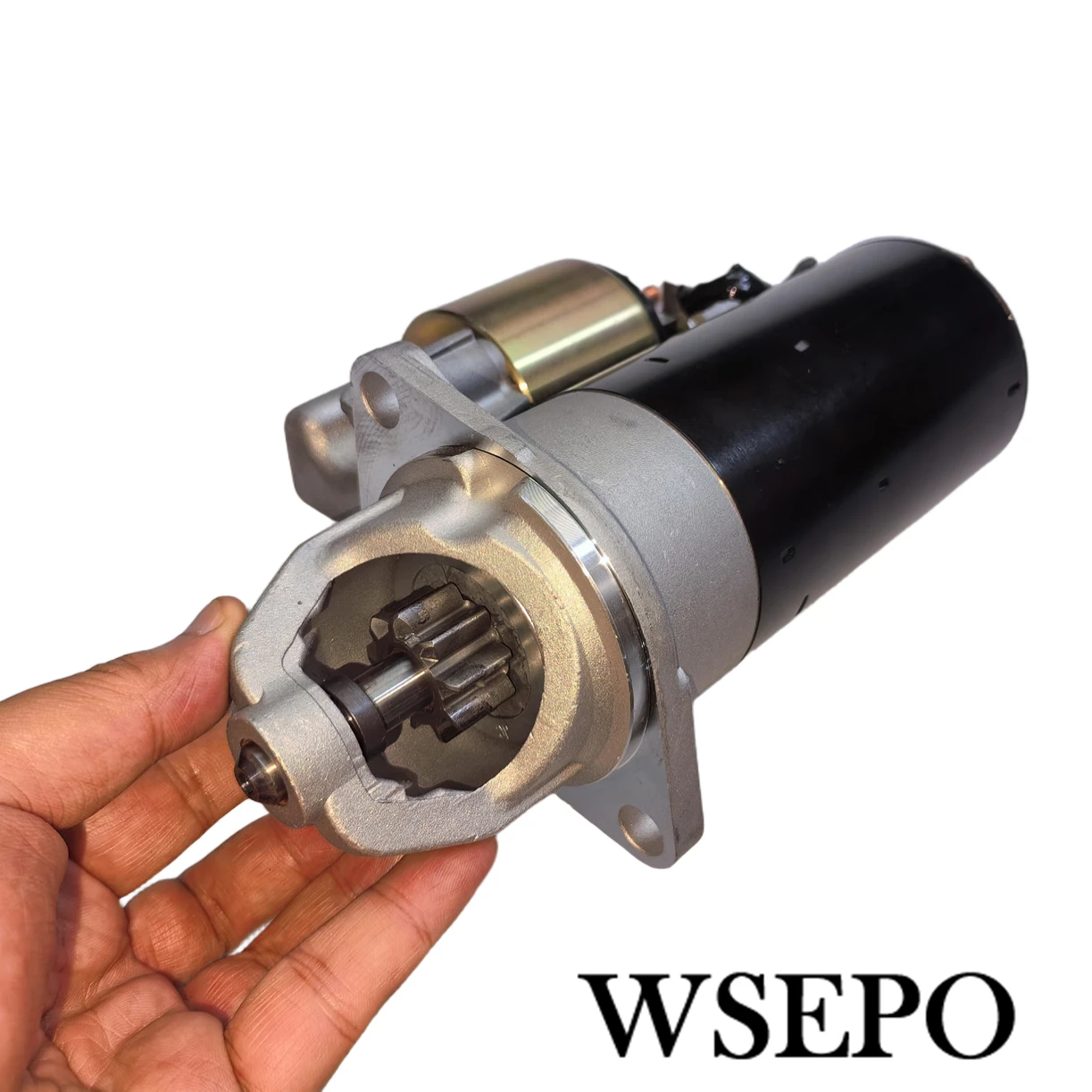 9 Teeth 12V 1.8KW Electric Starter Motor Fits 2V98F 2V105F V-Twin Cylinder Air Cooled Diesel Engine