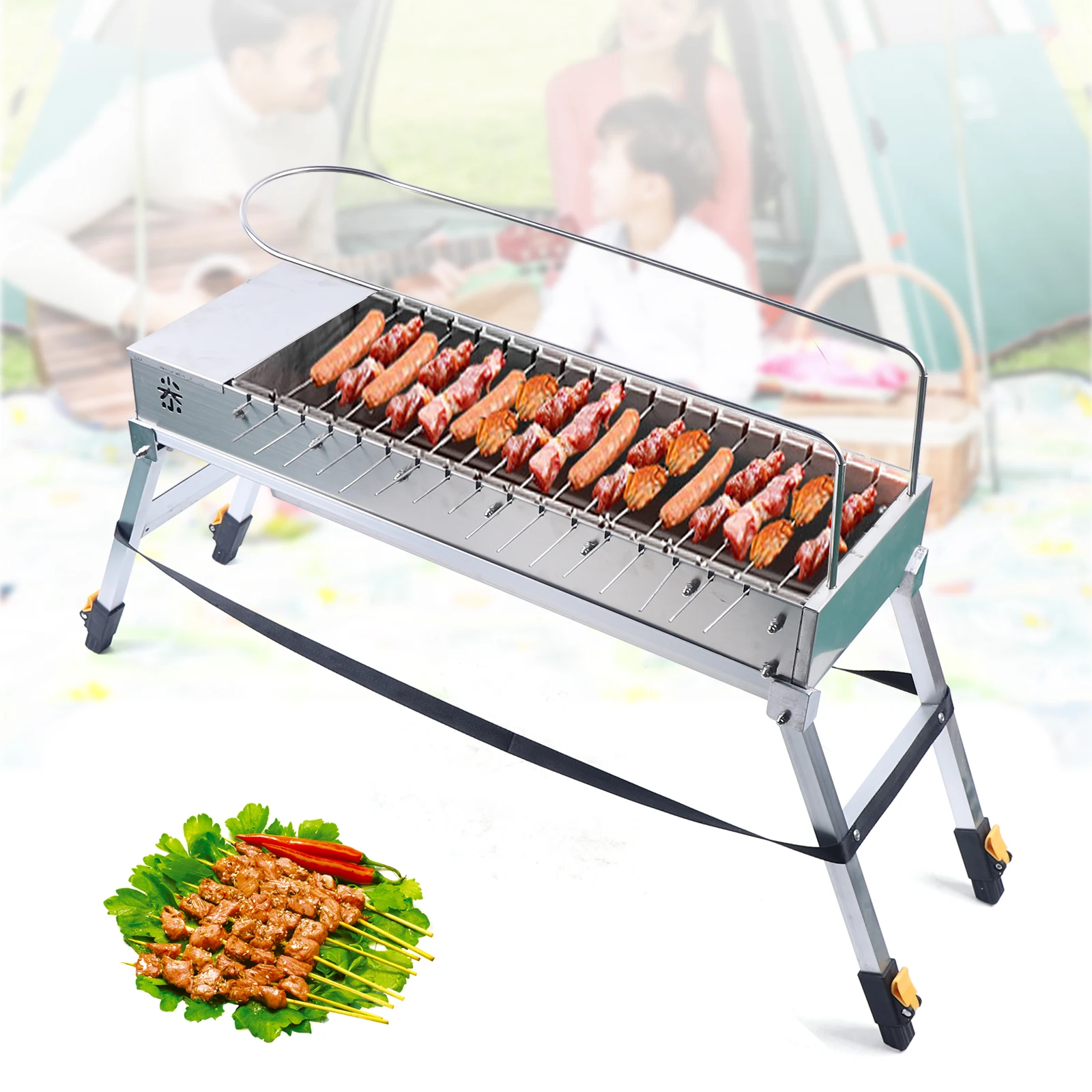 

Automatic Rotating Gril Household Rotary Barbecue Machine Folding USB Barbecue Stove