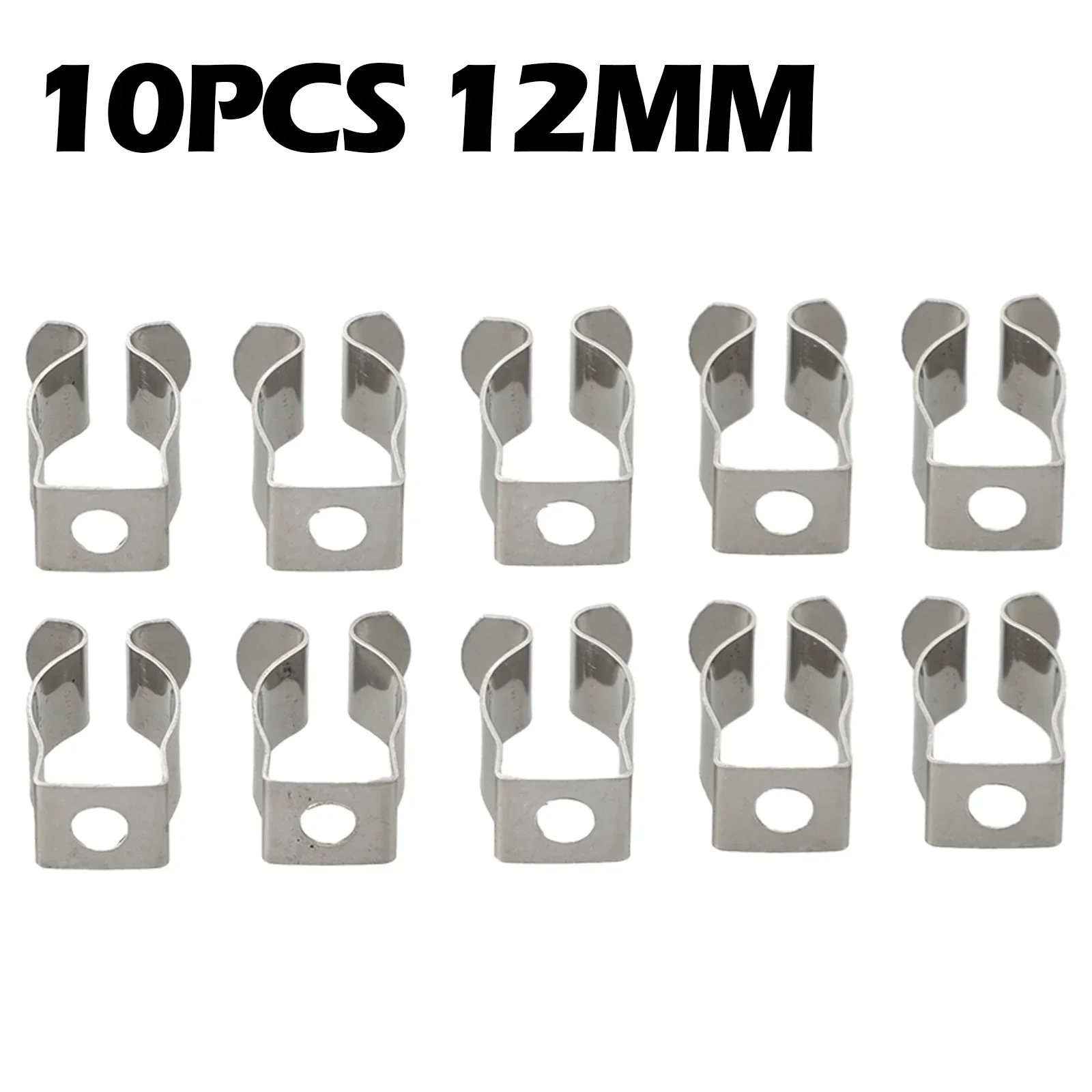 10PCS SPRING TERRY CLIPS OPEN TYPE SPRING STEEL TOOL CLIPS HEAVY DUTY For Garages Shacks Courtyards Cabinets Home Hardware