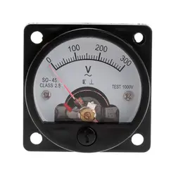 0-300V AC Voltage Voltage Gauge Meter Analog Dial Round Panel Meter Pointer Voltmeter Voltmeter Volt Tester Voltmeter Gauge