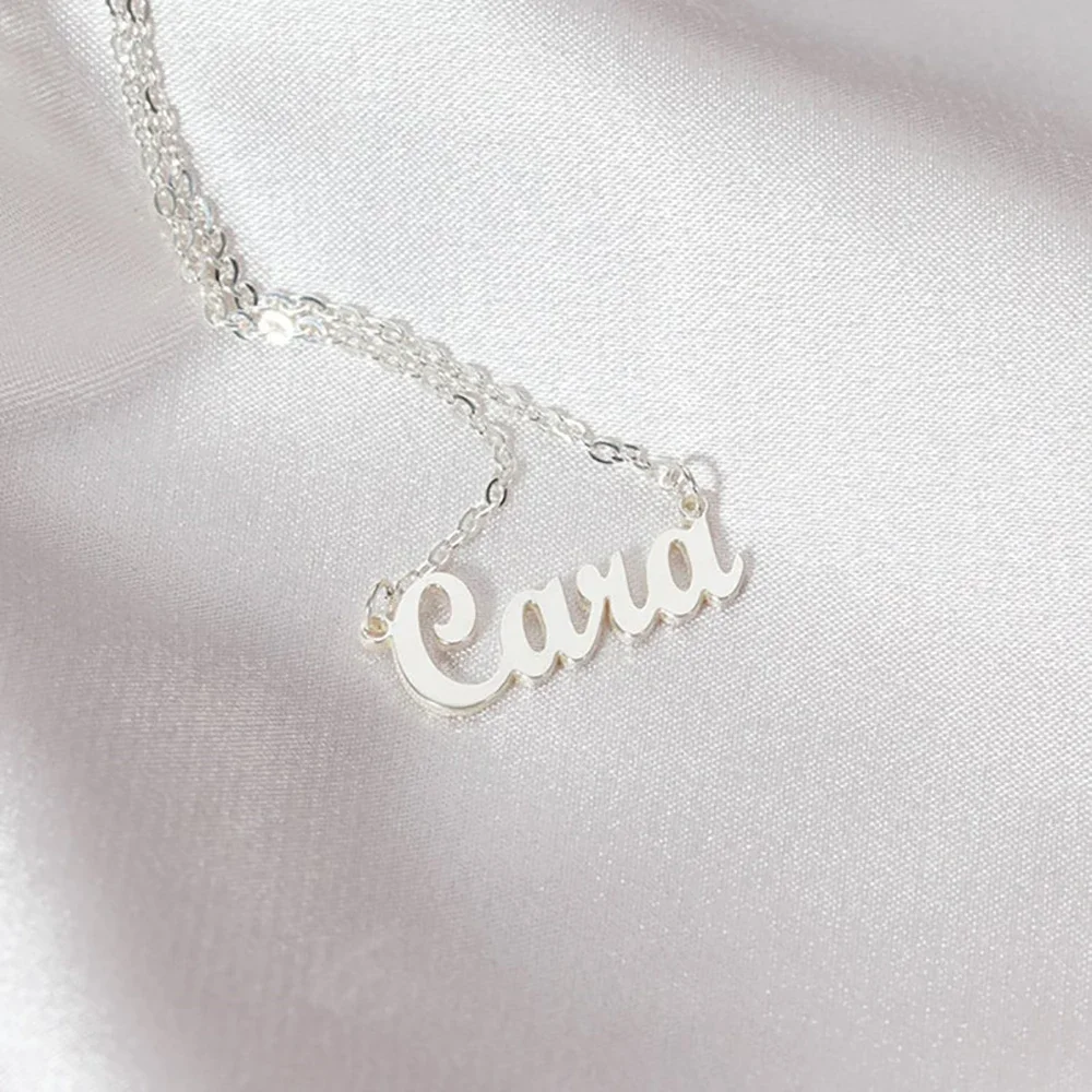 Mini-World Personalized Custom Child Necklace Baby Name Necklaces Sliver Gold Color Jewelry Cute Exquisite Children\'s Day Gift