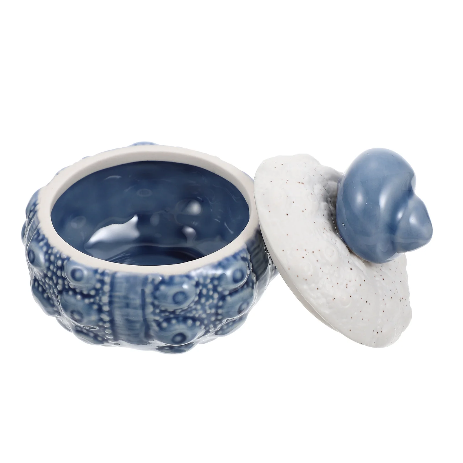 

Ceramic Storage Jar Marine Style Sealed Tea Container Stable Household Organizer for Loose Tea Coffee Beans and Grains