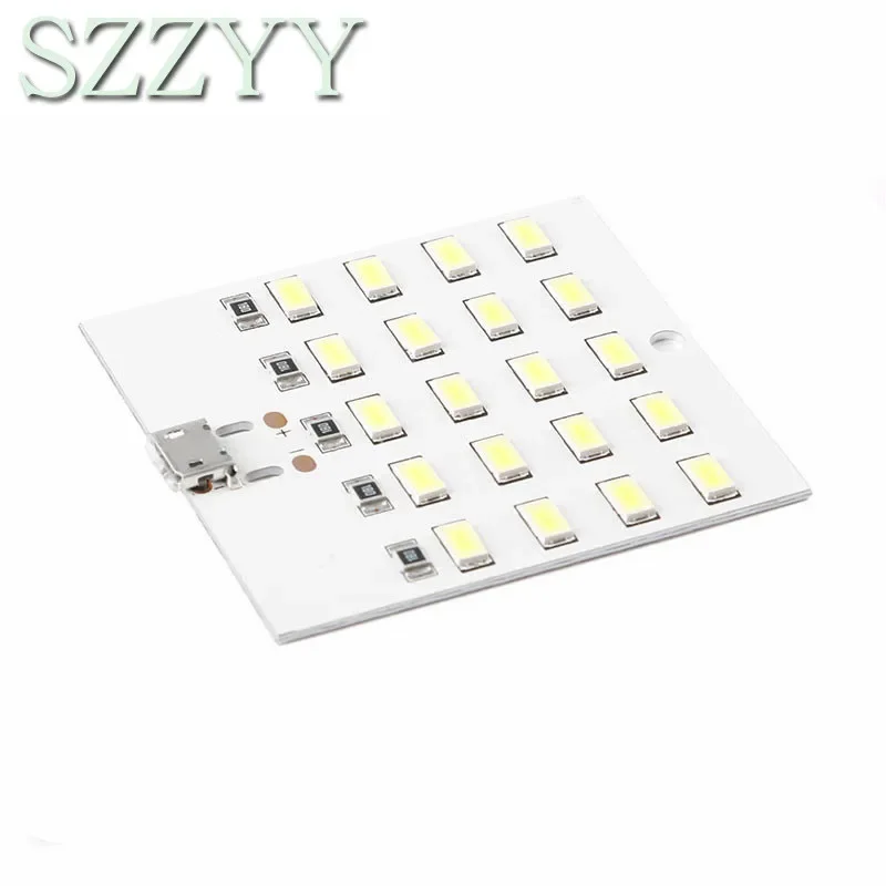 high quality 5730 smd 5V 430mA~470mA White Mirco Usb 5730 LED lighting panel USB mobile light Emergency light night light