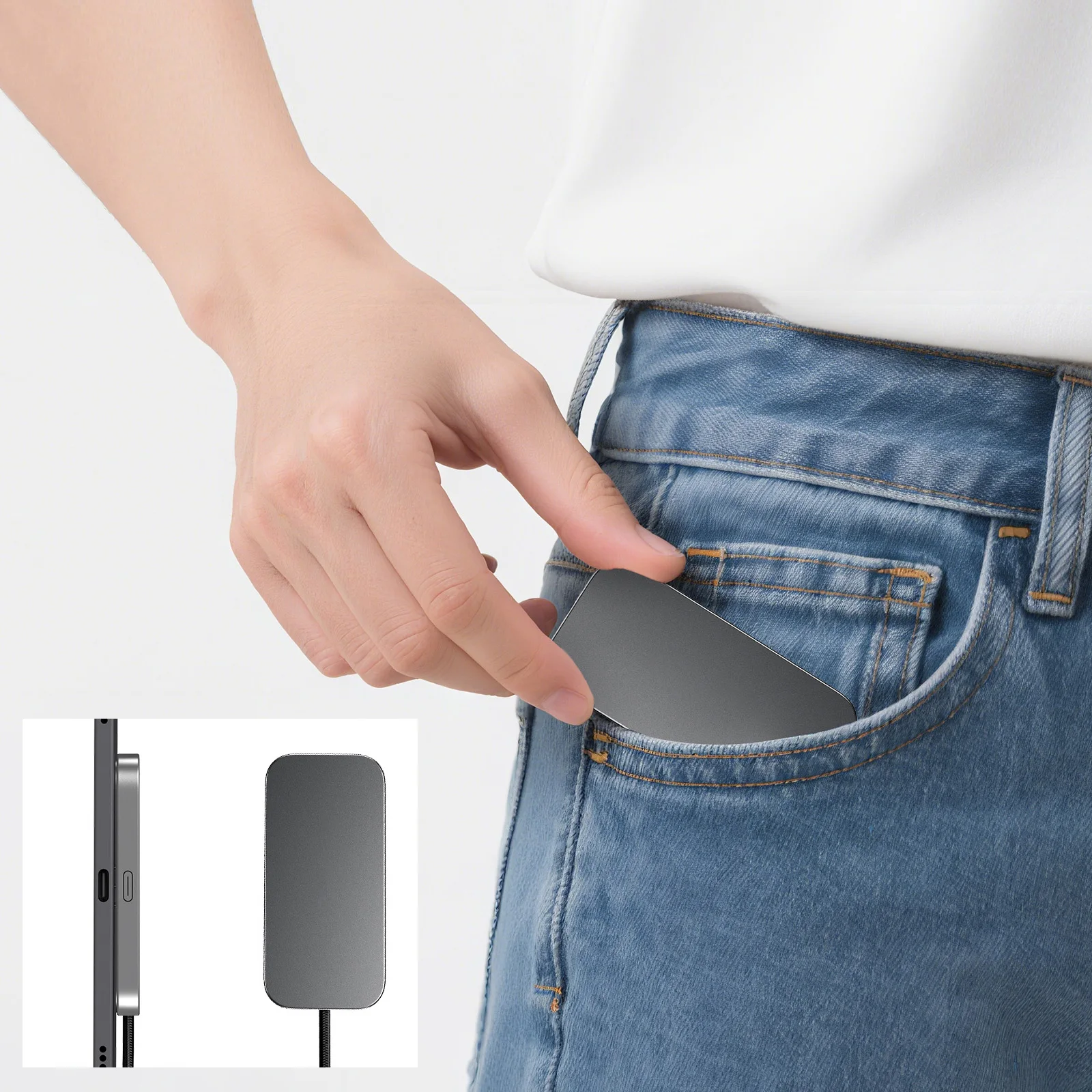 For iPad Pro Magnetic Wireless Charger Fast Charging Smart Connector Charger Charger-Fast Charging Pad W/USB-C Cable
