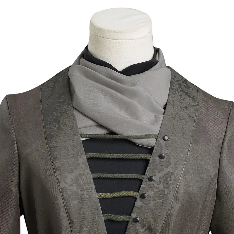 ميلينا المرأة عباءة فستان تمويه تأثيري حلي لعبة ER فانتازيا لعب الأدوار وشاح حزام ملابس هالوين كرنفال البدلة القماش #5