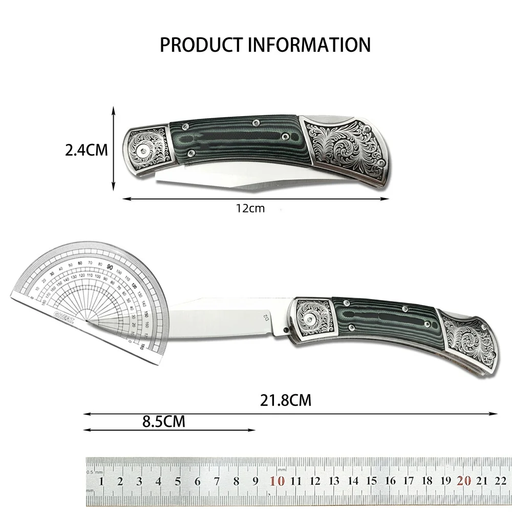 High Hardness Folding Pocket Knife Outdoor Knife D2 Blade Mikata Handle EDC Survival Hunting Camping Hiking Tool Gift