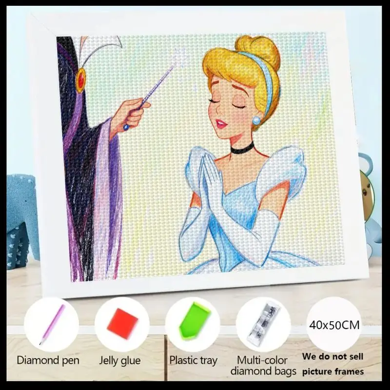 

Here is a detailed, Temu-hot-rules-compliant diamond painting product title:1PC 5D Full Drill Diamond Painting Kit, DIY Disney P