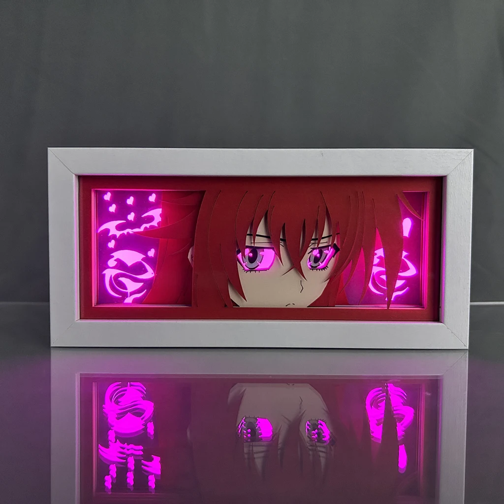 Paper Cut Lightbox High School DxD Rias Gremory Anime Led Light for Home Decor Desk Light Box Birthday Gift Manga Table Lamps