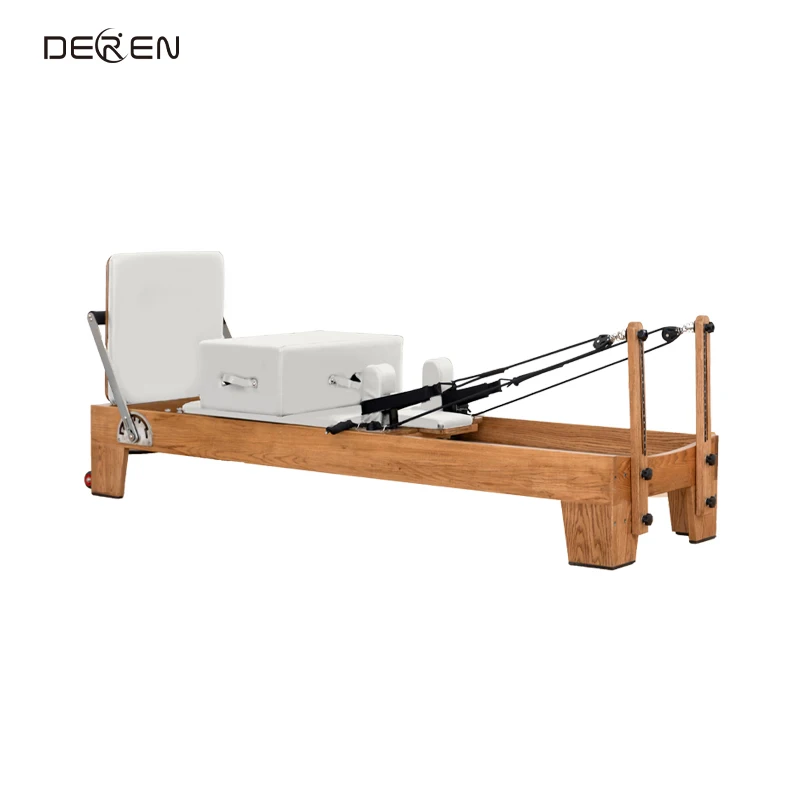 Factory New Style Foldable Maple Oak Adjustable Pilates Reformer Machine-Durable Portable Health Exercise Equipment