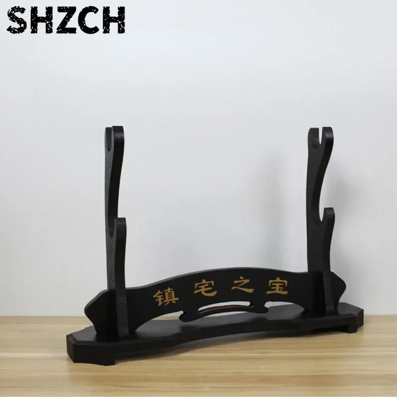Black Wood Samurai Sword Holder Japanese Katana Stand for Elegant Display Perfect Hanger Bracket Rack for Collectors