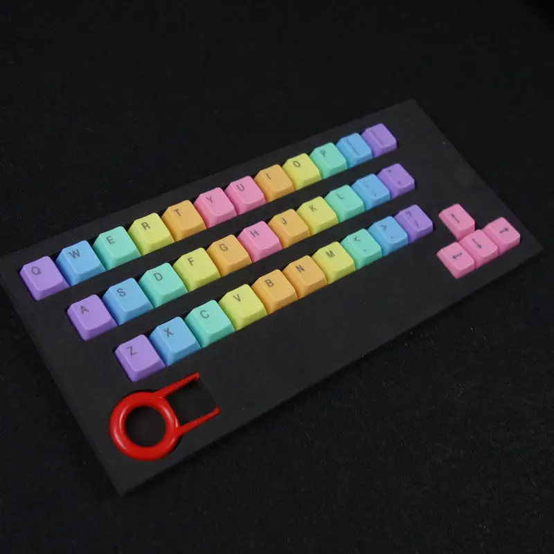 

37 Keys Mechanical Keyboard Keycap ABS Keycaps Gradient Rainbow Two-color Mechanical Keycap