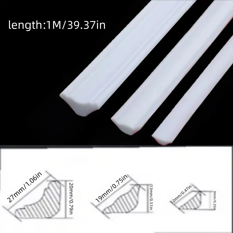 1 قطعة 1 متر/39.37in ذاتية اللصق التفاف الخصر خط خلفية الحدود قطاع جدار الزاوية ديكور خط السقف لاصقة تزيين