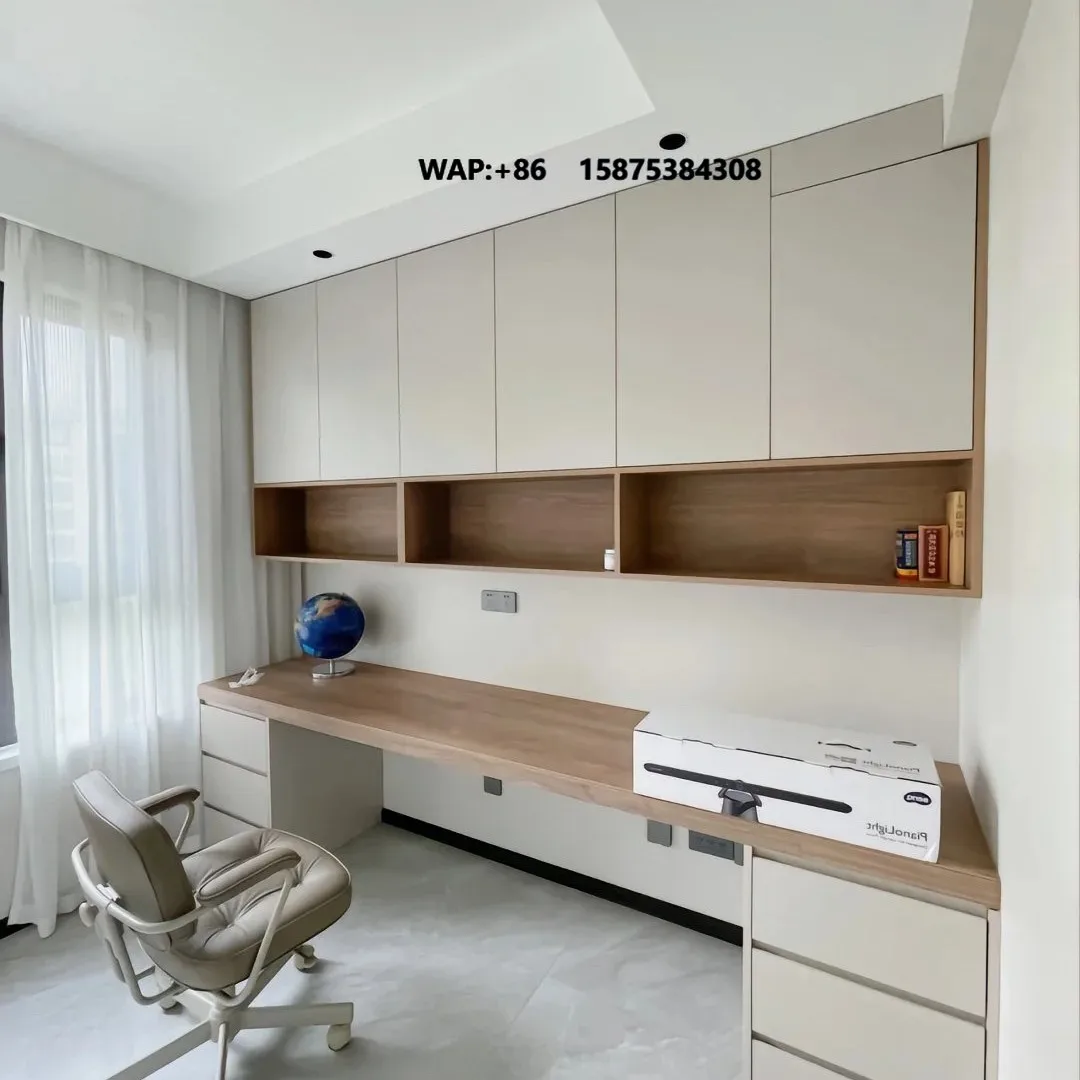YUBAI Eco-Friendly Durable MDF Gaming Computer Desk with Storage Drawers Multi-Functional Design PVC Surface Bedroom