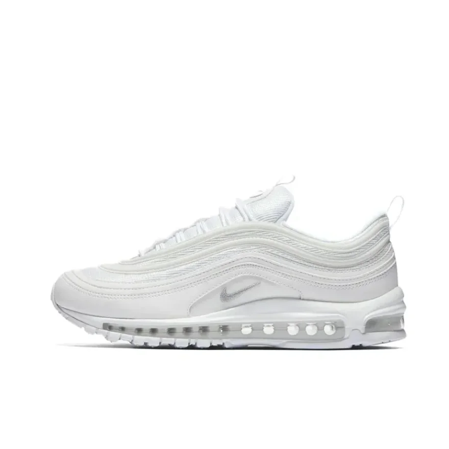 Nike Air Max 97 Retro Classic Low Top Men's and Women's Sneakers Breathable Cushioning Running Shoes White