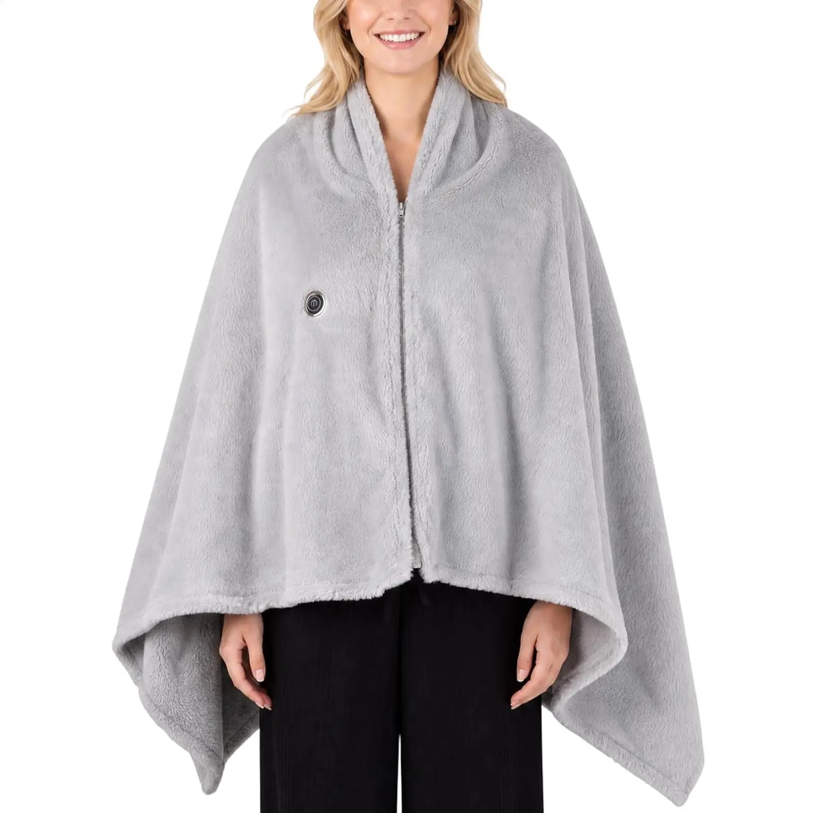 USB Heated Shawl 3-Level Safe Portable Soft Warm Cordless Wearable Heated Shawl Wrap Blanket For Couch Bed Sofa Dorm Offices