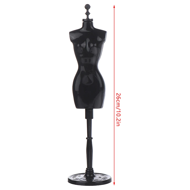 1 Stück Zubehör Display Stand halter Kleid DIY Kleidung Kleid Schaufenster puppe Modell für Puppen Puppenhaus Frauen Kinder Spielzeug schwarz weiß