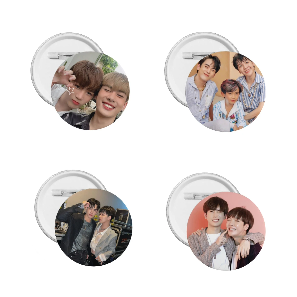 

4PC/SET Santaearth Poster Thai TV 7 Project Drama Stills Drama Stills Photo Picture Laser Fine Flash Bang Brooch Bag Decor Pins