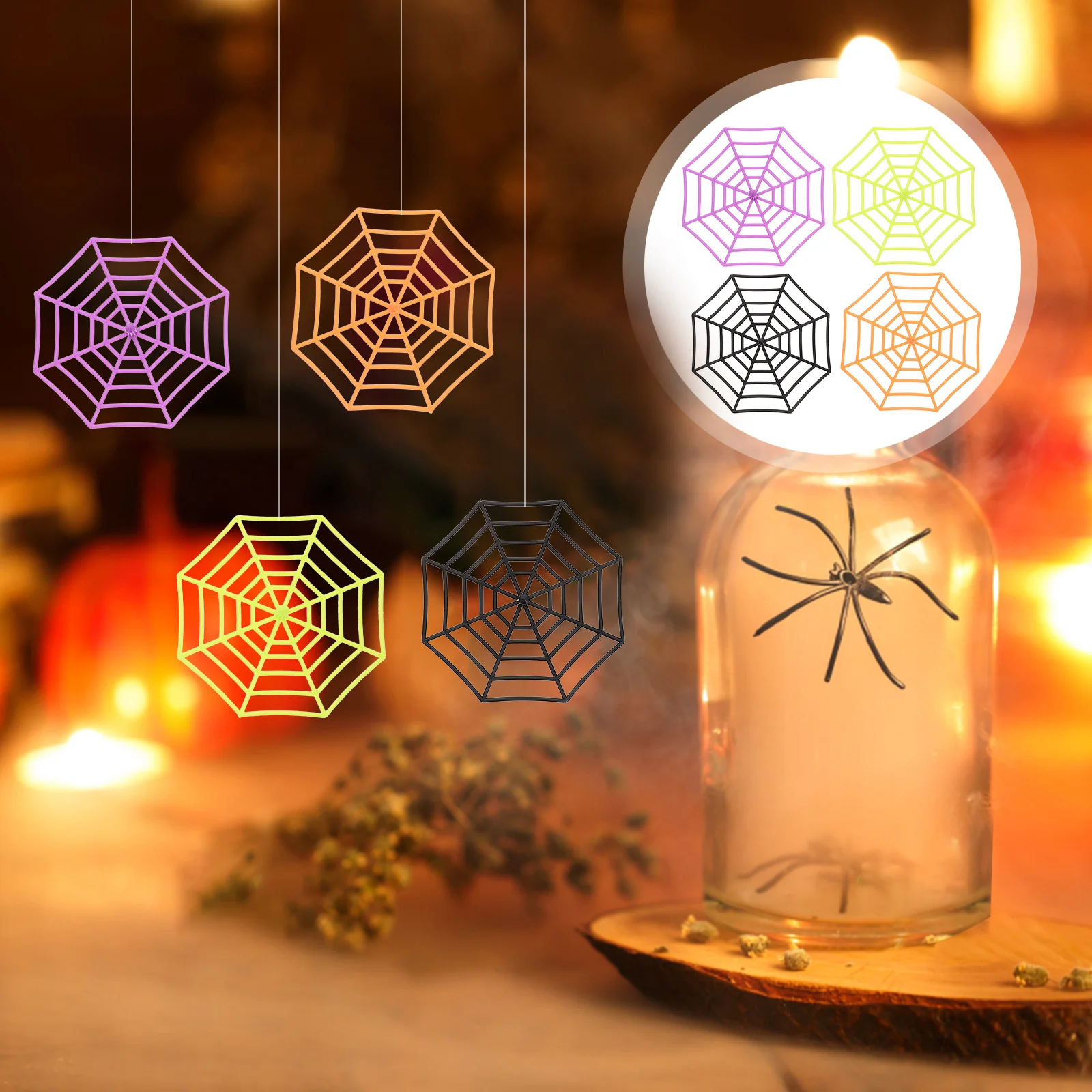 

40 Pcs Halloween Party Decoration Ornaments for Tree Cobwebs Decorations Hanging Cute