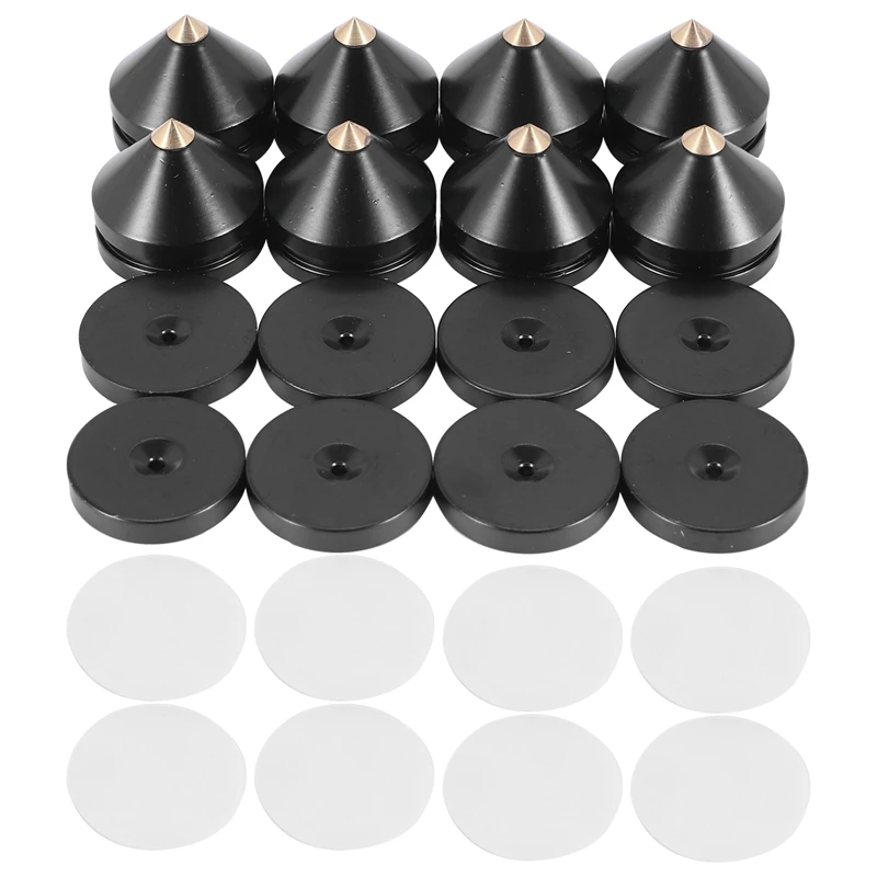 8Sets Speaker Stand Feet Foot Pad Aluminium Alloy Metal (NOT Natural Wood ) Spikes Cone Floor Foot Nail M23X20