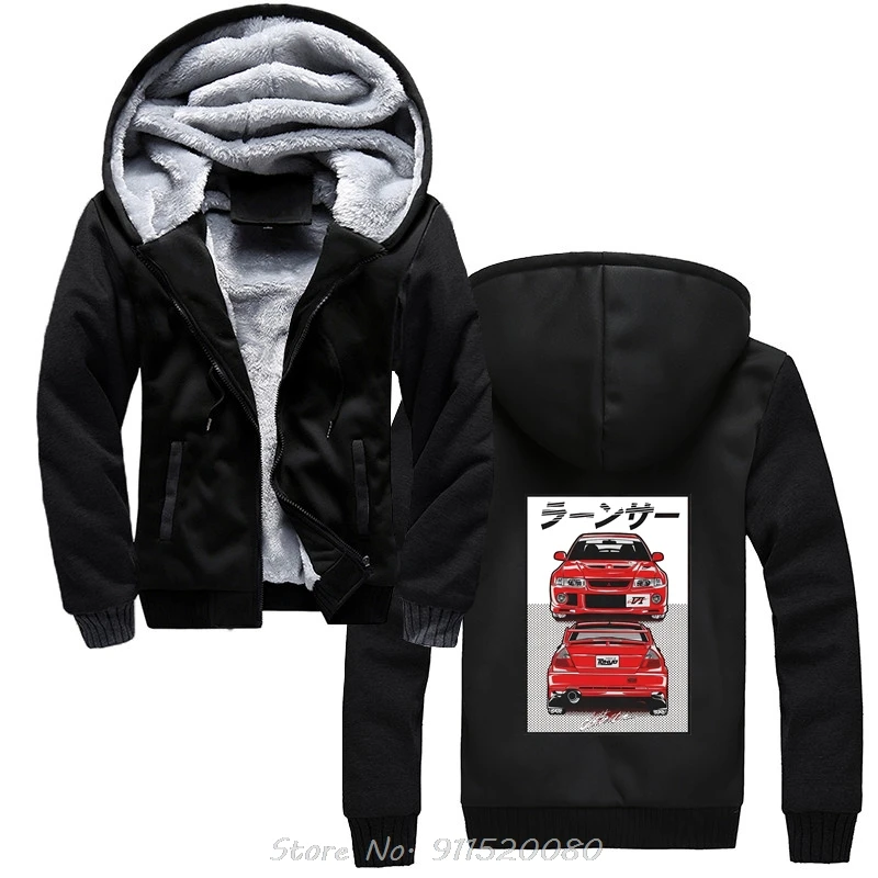 Mitsubishi Evo Evolution Vi 6 Tommi zip up Hoodie Makinen 4G63 Turbo Jdm Legend Winter streetwear Cotton Hoody jacket coats