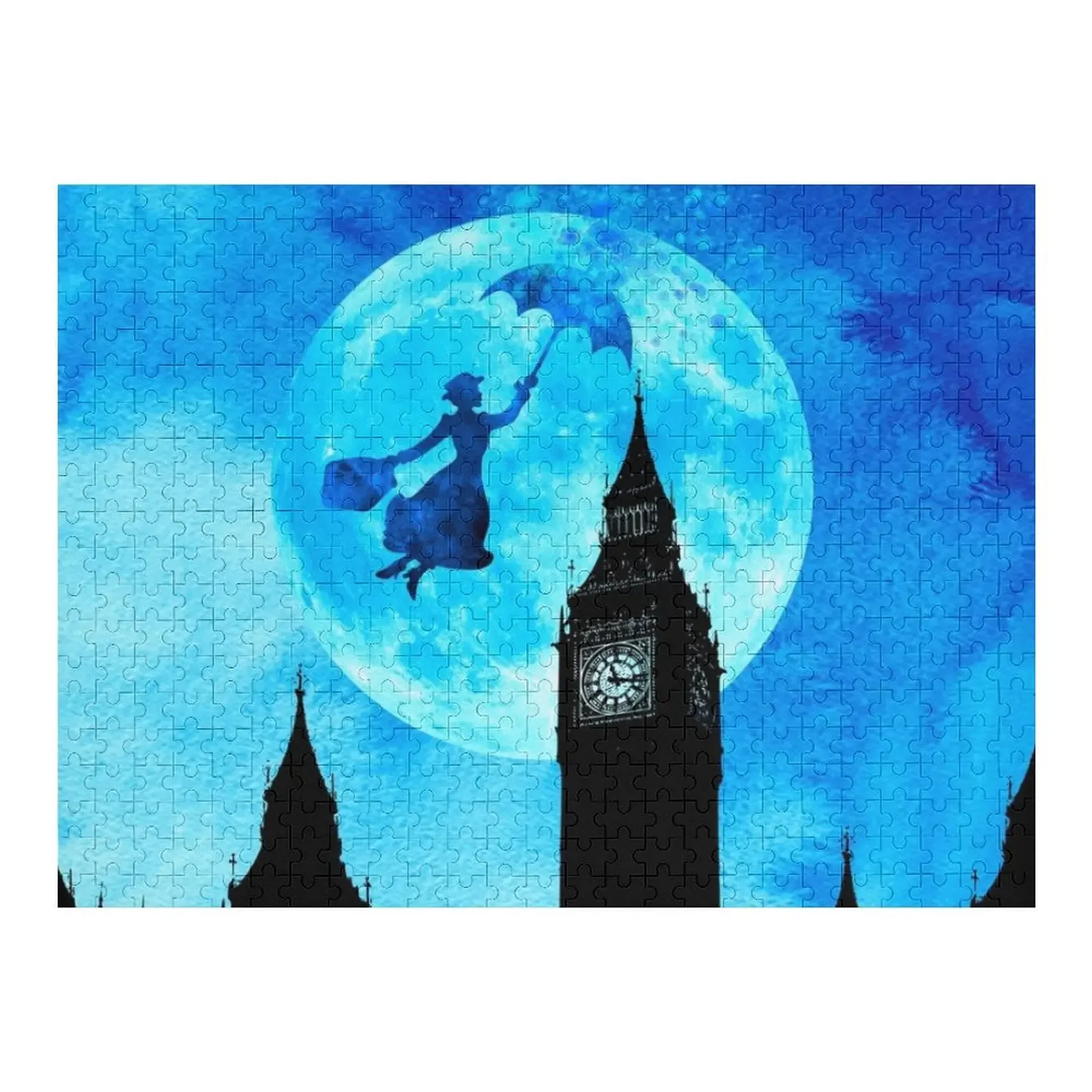 

Magical Watercolor Night - Mary Poppins Jigsaw Puzzle Wooden Animal Wooden Decor Paintings Custom Gift Puzzle