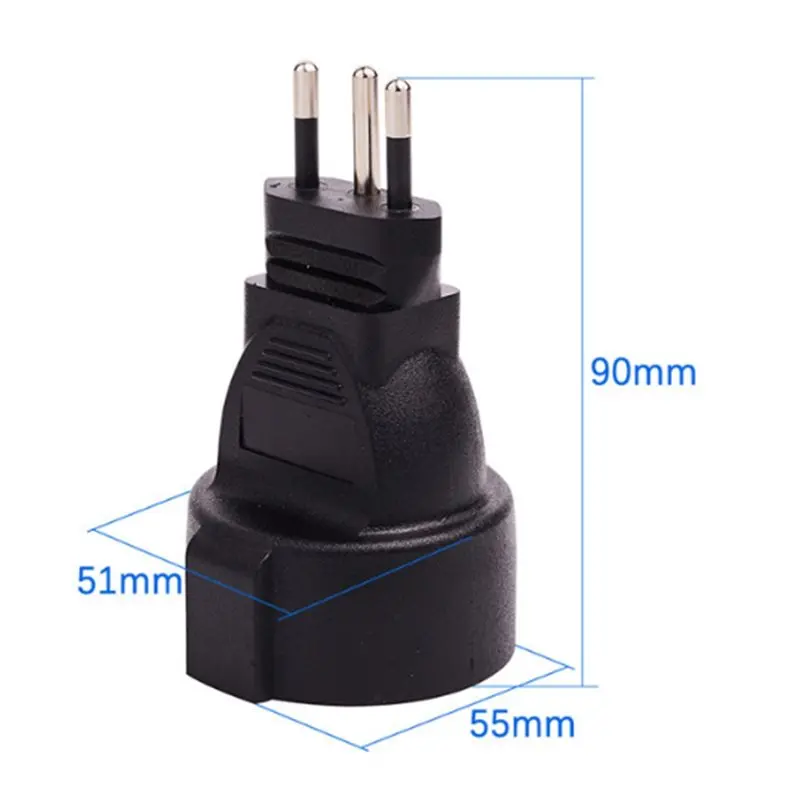 【A28I Converter Plug, 3-Pin Socket Adapter, Power Socket Plug Adapter EU Style EU PLUG