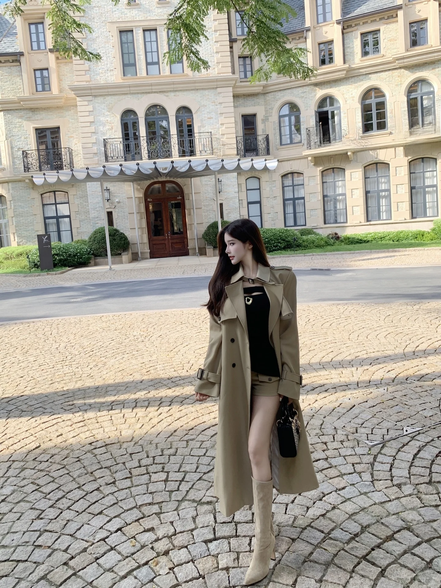 

Luna 922 New Long Sle Coat Hanging Ne Design Open Cardigan Quali Faionable Women's Busin Suit Long Sve Pure Color