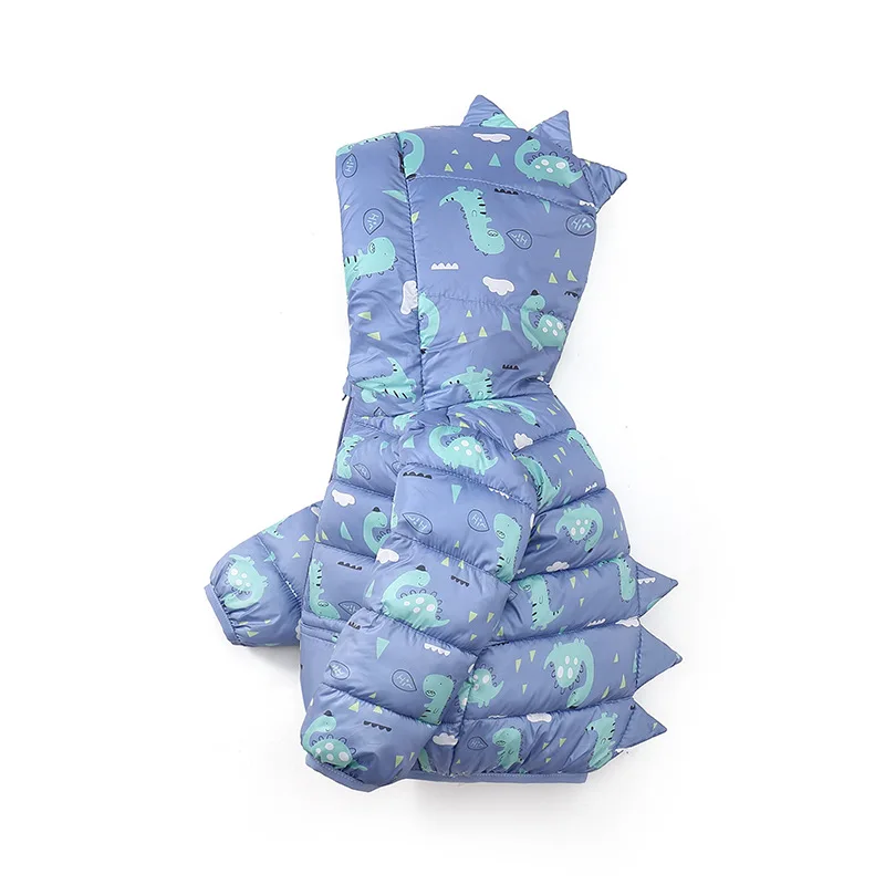 

Toddler Jacket Baby Boys Autumn Winter Fashion 3D Dinosaur Windproof Coat Hooded Warm Outerwear Jacket Kids Clothes 2-6 Years