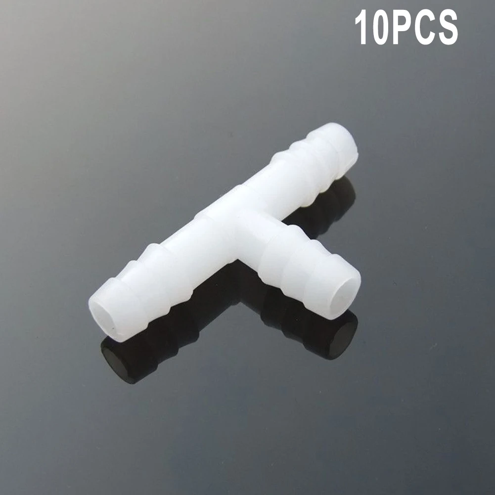 10PCS PE Material Aquarium Air Pump Hose T Connectors 4~8mm Suitable for Silicone Tubing in Fish Tank with Pressure Durability