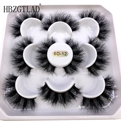 New 5 pairs fluffy faux mink eyelashes natural long false eyelash extension handmade volume 3d lashes makeup faux cils cilios