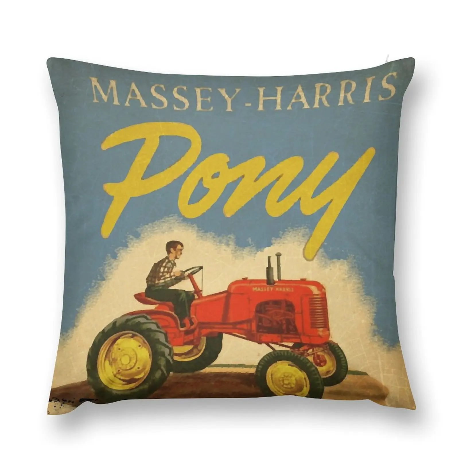 Massey Harris Pony vintage Tractor Throw Pillow Cushions For Children pillow cover luxury pillow