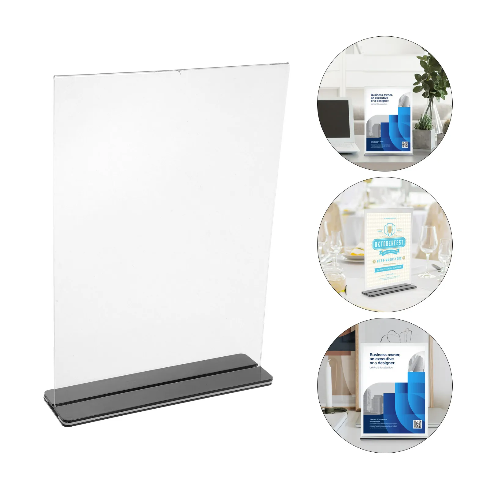 

Акриловая подставка-держатель формата А4, Т-образная, двусторонняя, прозрачная, для меню, ценников, для ресторанов, офисов, магазинов, супермаркетов