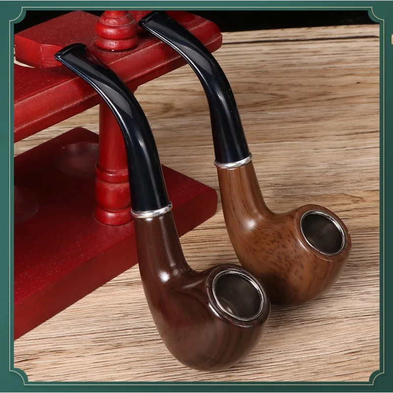 

Classic Craftsmanship Retro Smooth Resin Pipe Men's Portable Smoking Funnel Men's Gift Pipe, Men's Smoking Tube