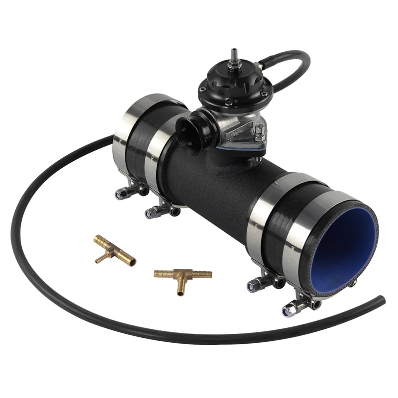 

10PSI продувочный клапан BOV + тип RS 3 дюйма 76 мм адаптер для фланцевой трубы комплект силиконовых шлангов