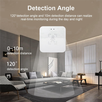AT63-Tuya Zigbee Human Presence Detector With Holder Smart Human Body PIR Sensor Radar Microwave Motion Sensor+Zigbee Hub